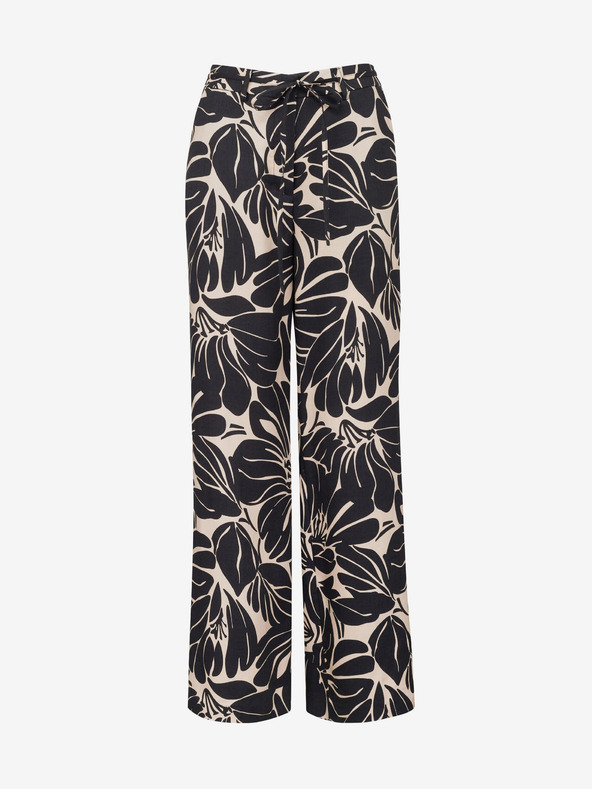 Orsay Черен дамски панталон с десен ORSAY