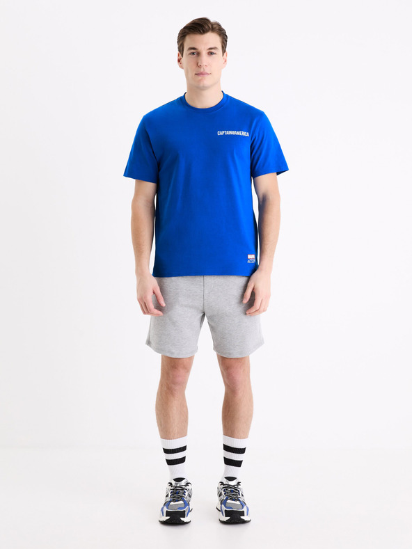 Celio Синя мъжка тениска с щампа Celio Marvel Captain America