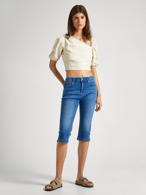 Pepe Jeans Сини дамски къси панталони Pepe Jeans
