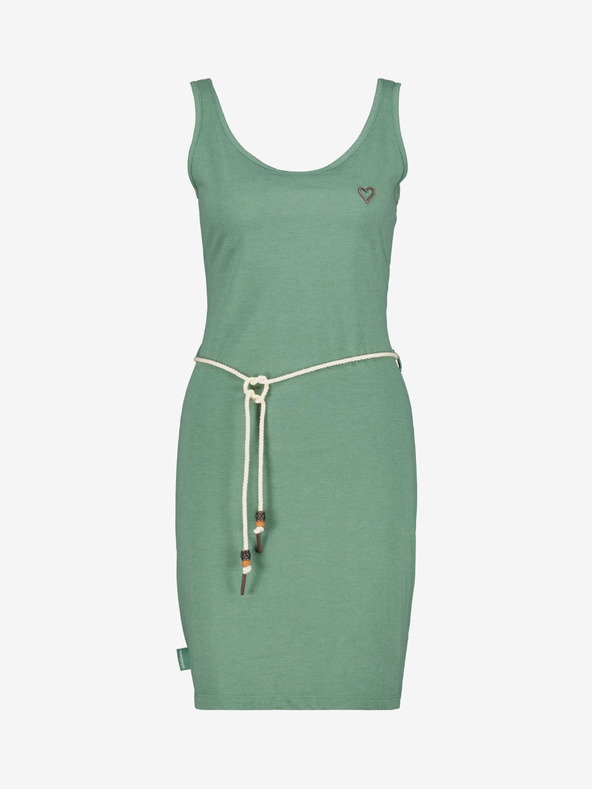 Alife and Kickin Зелена къса дамска рокля с връзки Alife and Kickin Jennifer