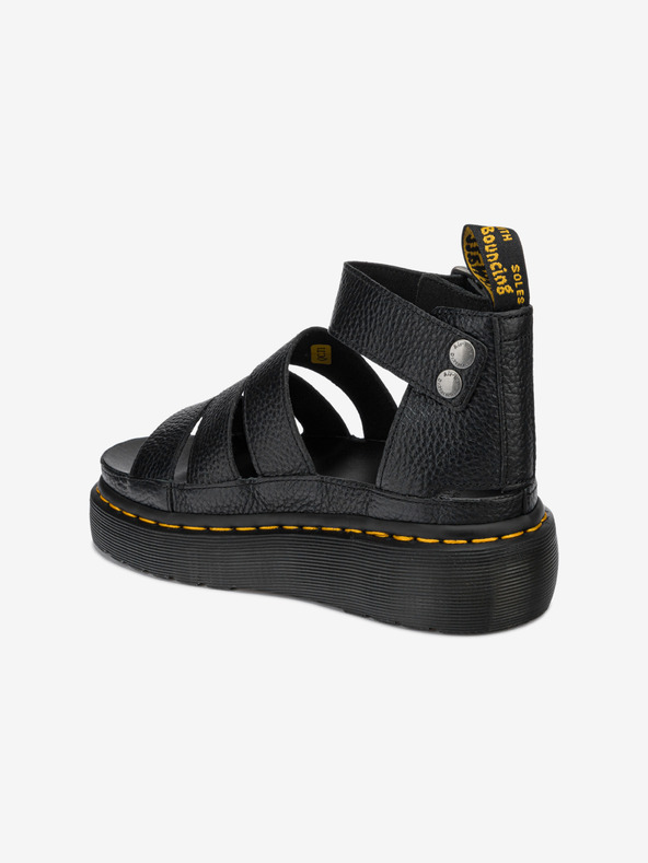 Dr. Martens Dr. Martens Clarissa II черни дамски сандали от естествена кожа на платформа