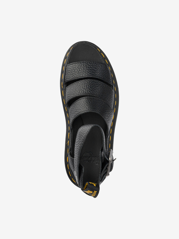 Dr. Martens Dr. Martens Clarissa II черни дамски сандали от естествена кожа на платформа