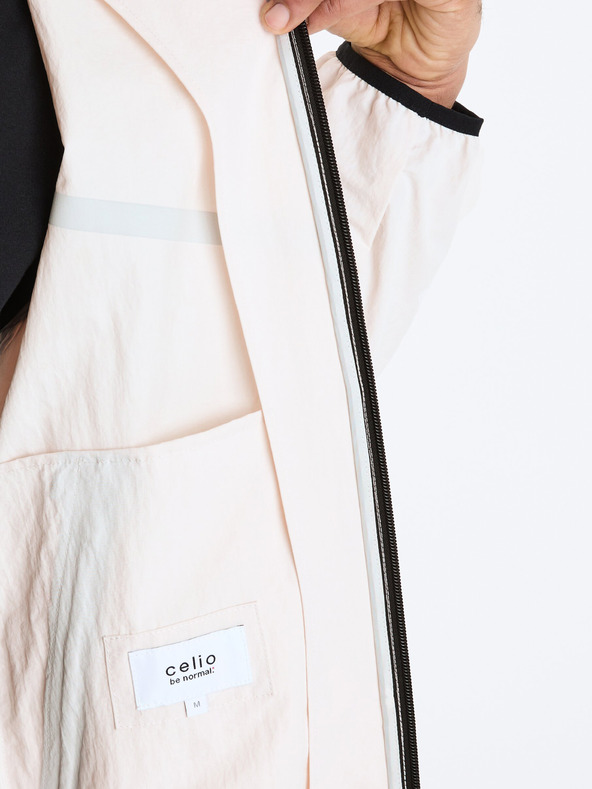 Celio Бяло мъжко яке с качулка Celio Gutrack