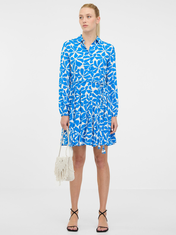 Orsay Синя дамска рокля-риза ORSAY