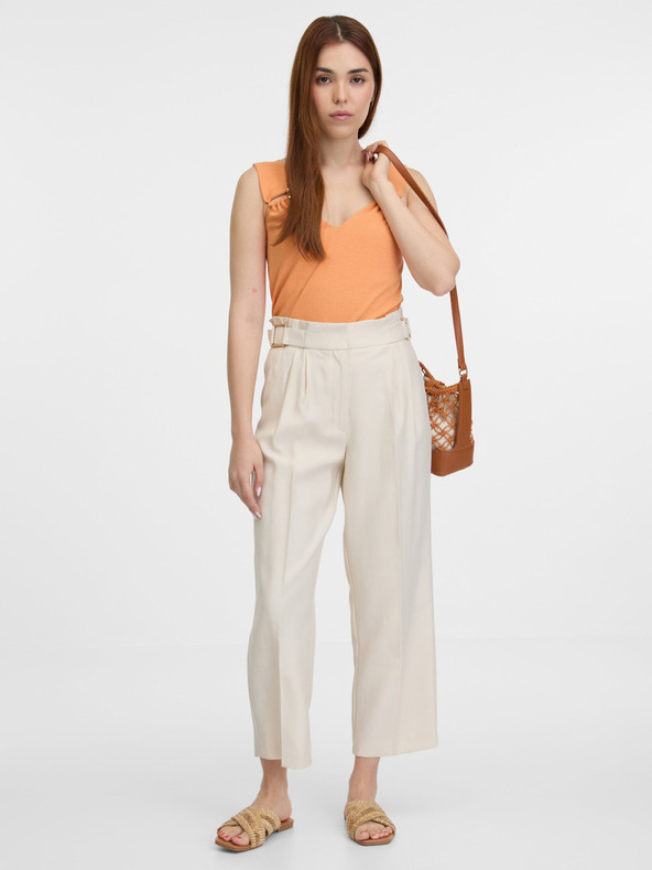 Orsay Бежов дамски широк панталон ORSAY