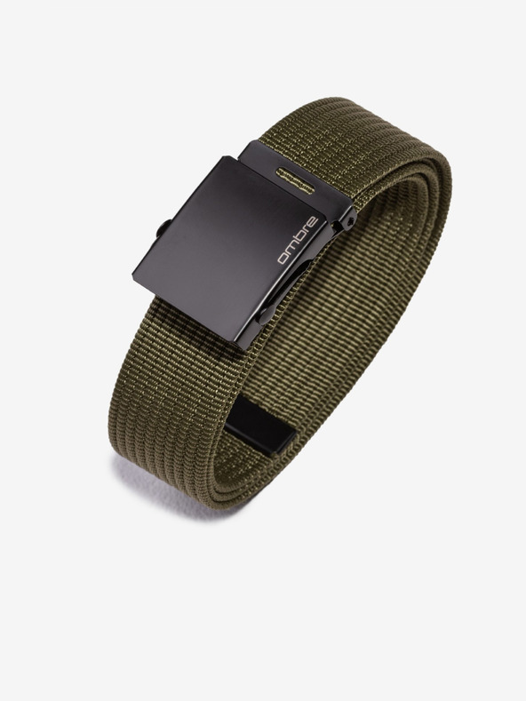 Ombre Clothing Мъжки колан от плат - зелен A030