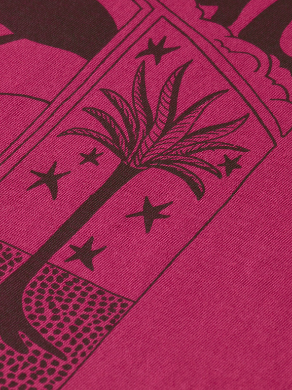 Scotch & Soda Тъмнорозова дамска тениска Scotch & Soda