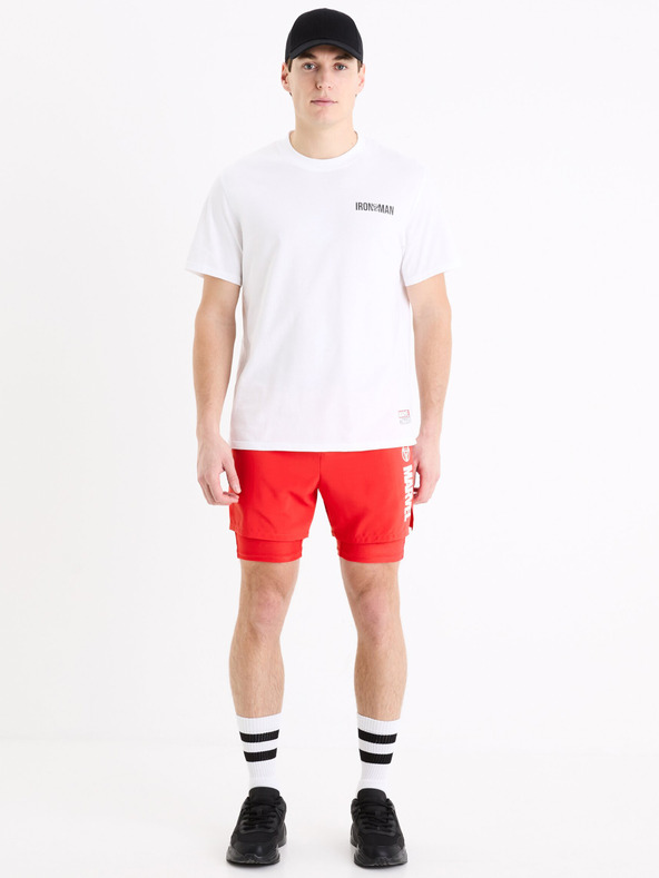 Celio Бяла мъжка тениска с принт Celio Marvel Iron Man
