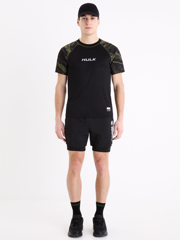Celio Черна мъжка спортна тениска Celio Marvel Hulk