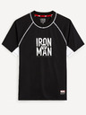 Celio Черна мъжка спортна тениска Celio Marvel Iron Man