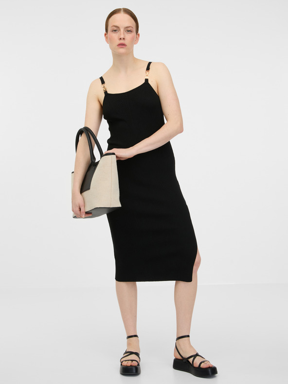 Orsay Черна дамска миди рокля ORSAY