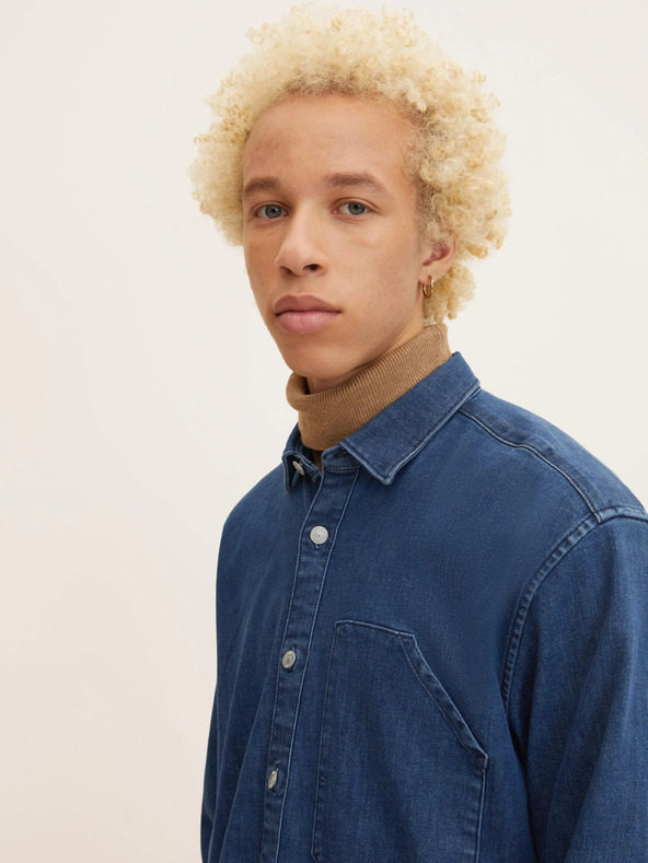 Tom Tailor Denim Синя мъжка риза от деним Tom Tailor