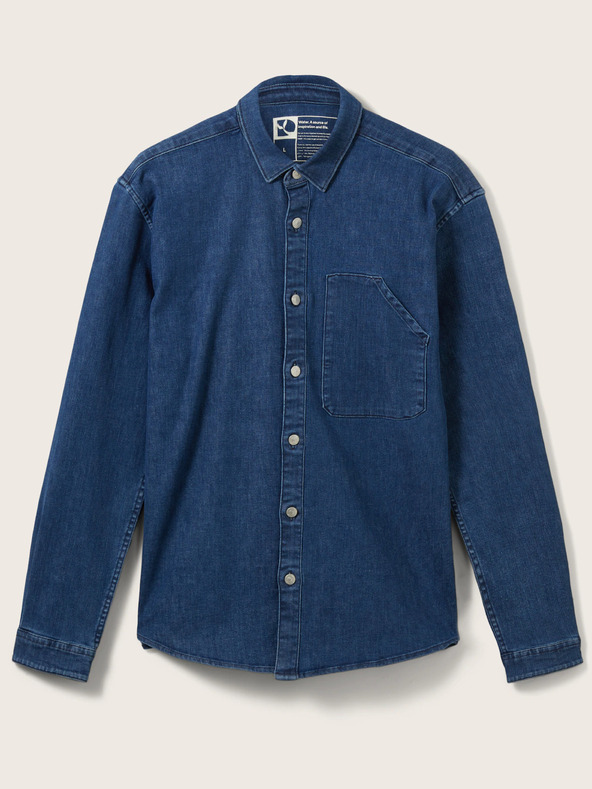 Tom Tailor Denim Синя мъжка риза от деним Tom Tailor