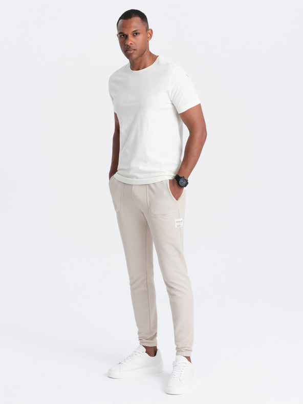 Ombre Clothing Бежово мъжко долнище Ombre Облекло