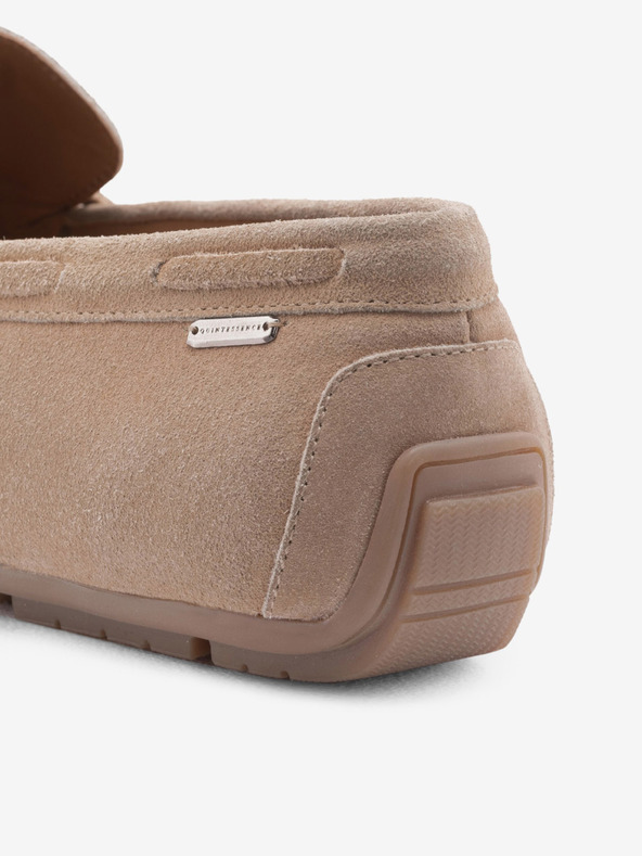 Ombre Clothing Бежови мъжки мокасини от естествена кожа с подметка за шофьор Омбре облекло