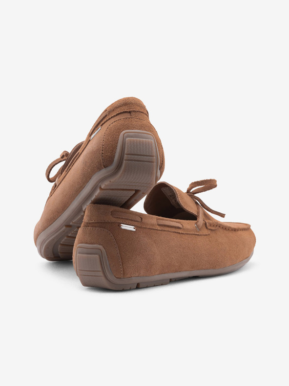 Ombre Clothing Кафяви мъжки мокасини от естествена кожа с подметка за шофьор Ombre Clothing