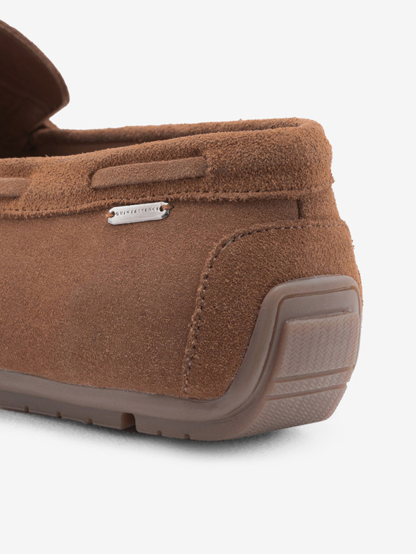 Ombre Clothing Кафяви мъжки мокасини от естествена кожа с подметка за шофьор Ombre Clothing