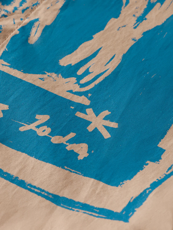 Scotch & Soda Мъжка бежова риза с щампа Scotch & Soda