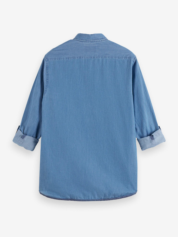 Scotch & Soda Синя мъжка риза от деним Scotch & Soda