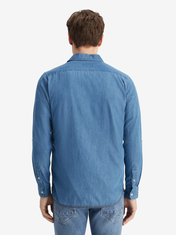 Scotch & Soda Синя мъжка риза от деним Scotch & Soda