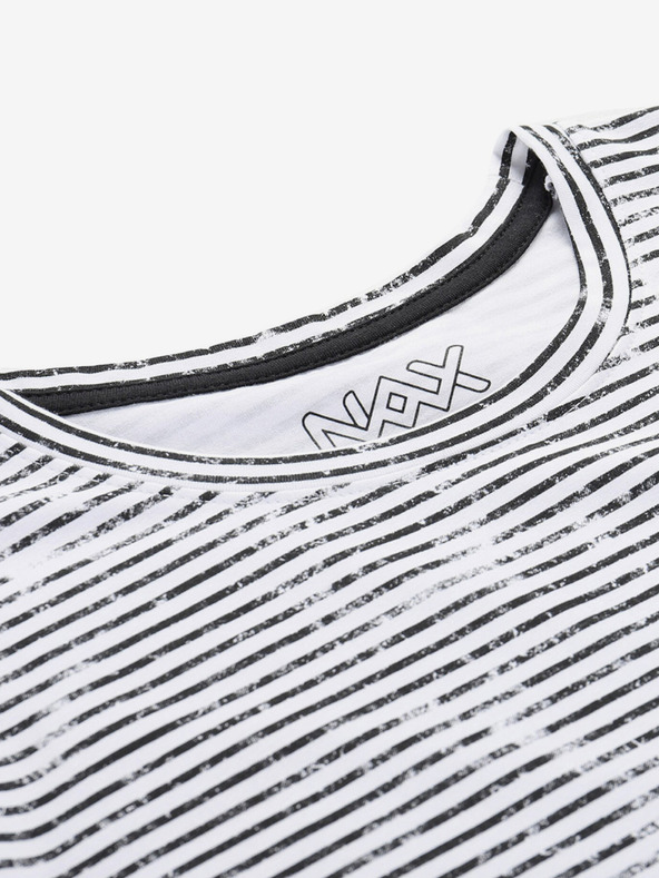 NAX Черна мъжка тениска с шарка NAX Ovex