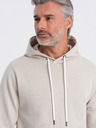 Ombre Clothing Бежово мъжко кенгуру с качулка Ombre Clothing