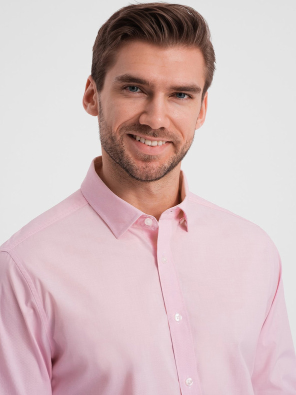 Ombre Clothing Розова мъжка риза Ombre Clothing