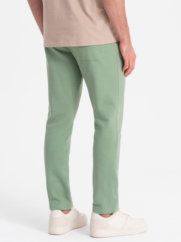 Ombre Clothing Зелено мъжко долнище Ombre Clothing