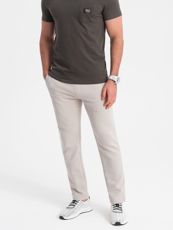 Ombre Clothing Бежово мъжко долнище Ombre Облекло