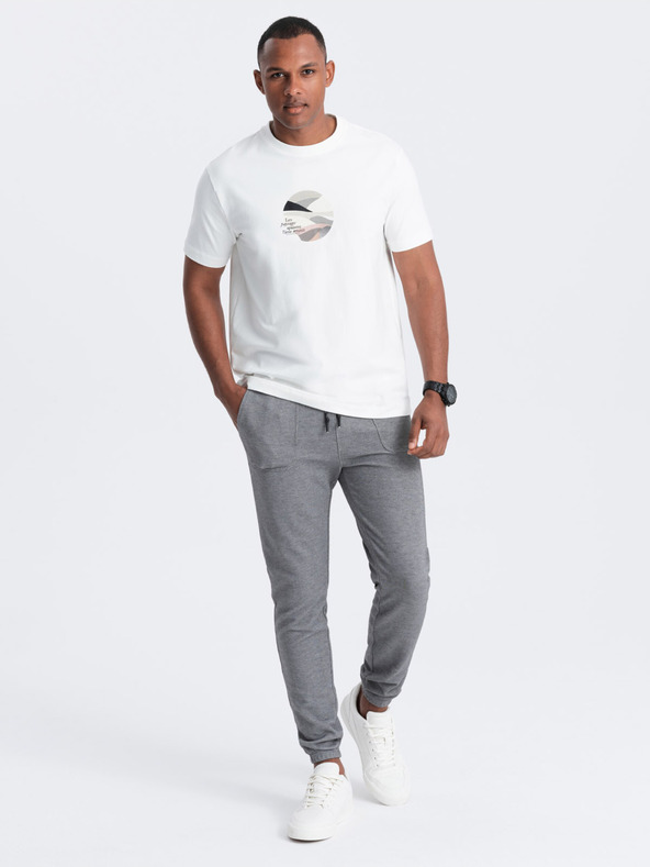 Ombre Clothing Сиви мъжки спортни панталони Ombre Clothing