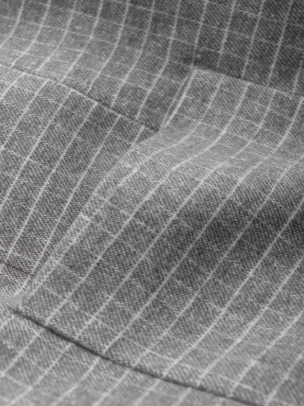 Ombre Clothing Мъжко сиво карирано яке със смес от вълна Ombre Clothing