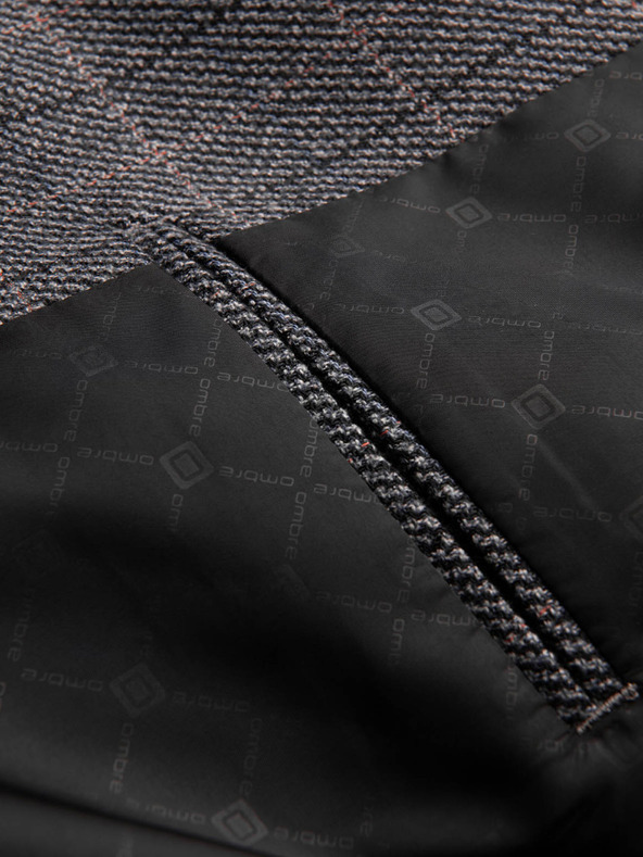 Ombre Clothing Сив мъжки жакардов блейзър Ombre Clothing