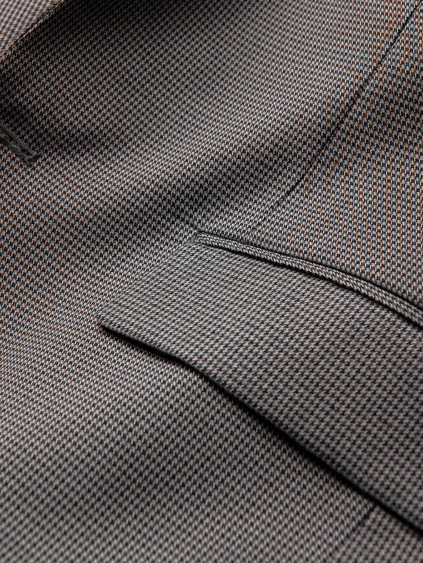 Ombre Clothing Сив мъжки блейзър с фино каре Ombre Clothing