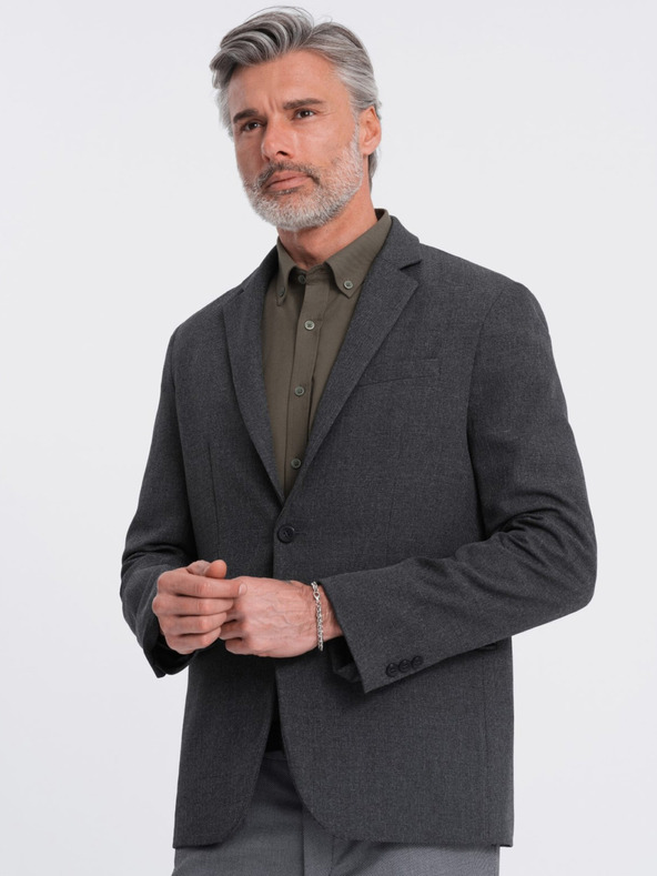 Ombre Clothing Тъмно сиво мъжко яке Ombre Clothing