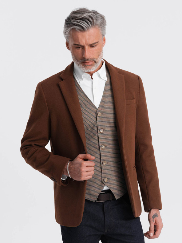 Ombre Clothing Кафяво мъжко яке Ombre Clothing