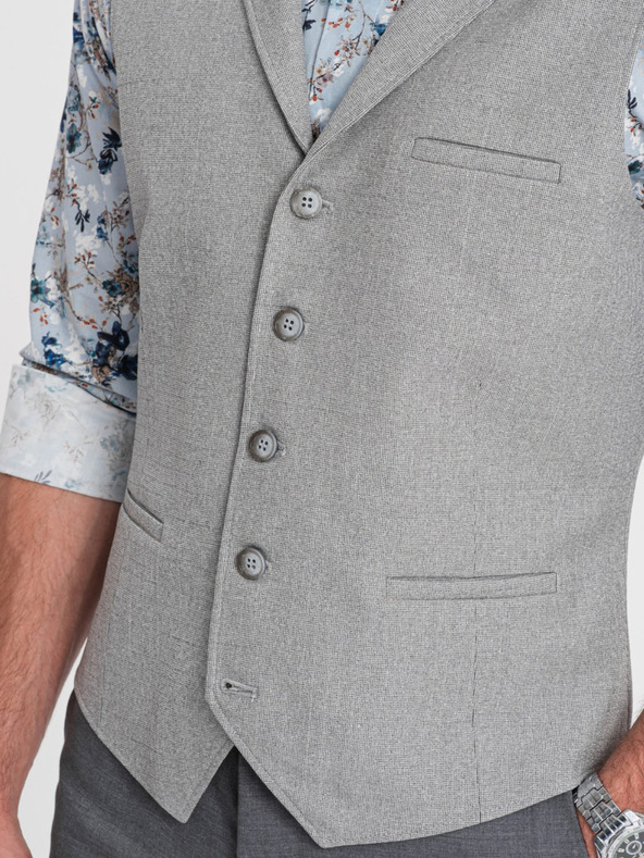 Ombre Clothing Светлосиво мъжко сако с яка Ombre Clothing