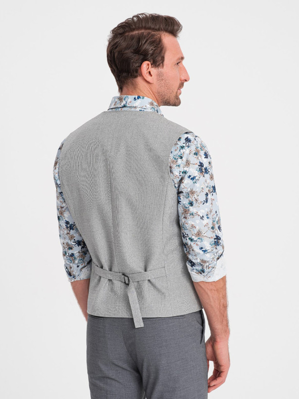 Ombre Clothing Светлосиво мъжко сако с яка Ombre Clothing