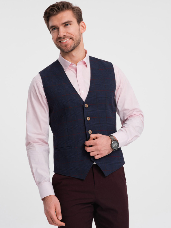 Ombre Clothing Тъмно синьо мъжко яке с ревери Ombre Clothing