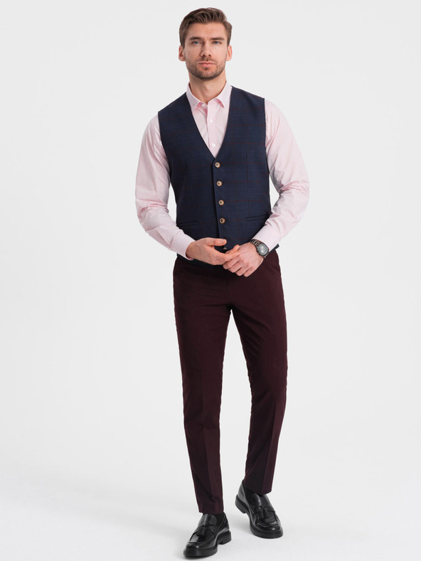 Ombre Clothing Тъмно синьо мъжко яке с ревери Ombre Clothing