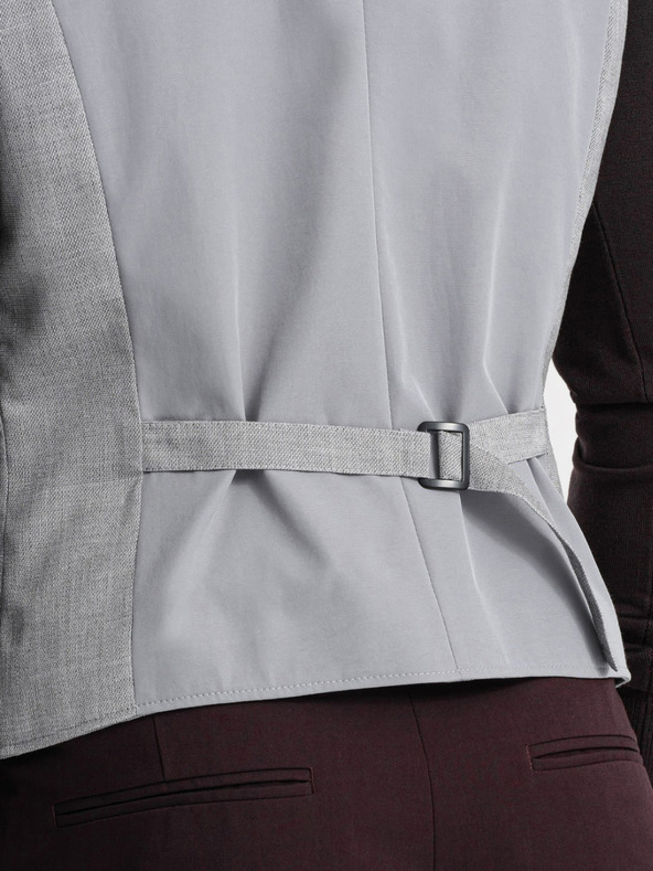 Ombre Clothing Светлосива мъжка жилетка от жакард Ombre Clothing