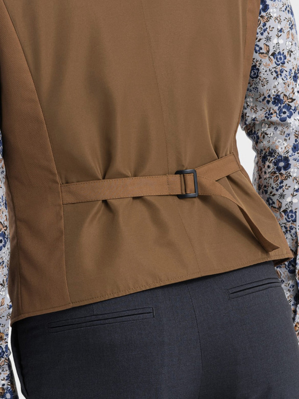 Ombre Clothing Кафява мъжка жилетка за костюм Ombre Clothing