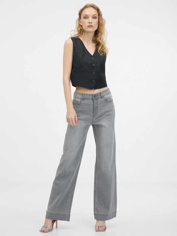 Orsay Тъмносив дамски елек към сако ORSAY