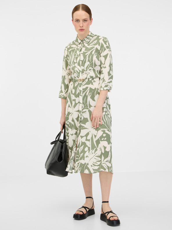 Orsay Дамска миди рокля-риза в цвят каки ORSAY