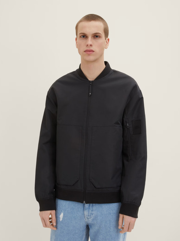 Tom Tailor Denim Черен мъжки бомбър Tom Tailor Denim