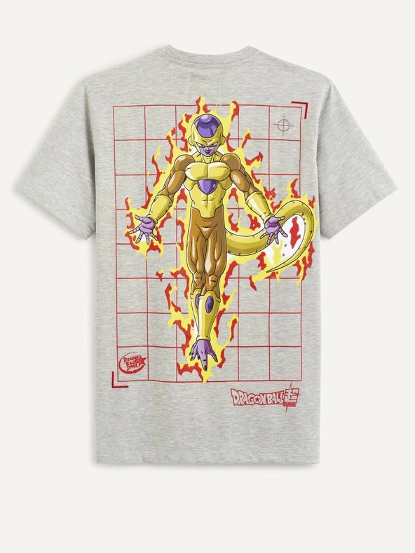 Celio Сива мъжка тениска с щампа на гърба Celio Lvedrago1