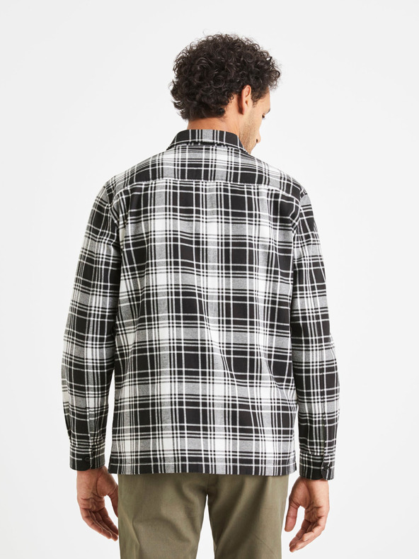 Celio Черно-бяла мъжка карирана риза Celio Vabene