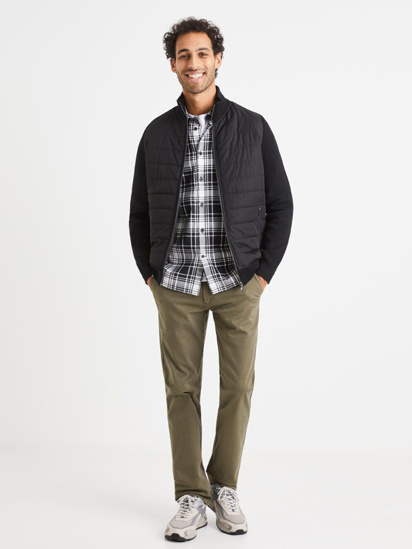 Celio Черно-бяла мъжка карирана риза Celio Vabene