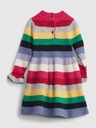 GAP Сива рокля с къдрици за момичета GAP