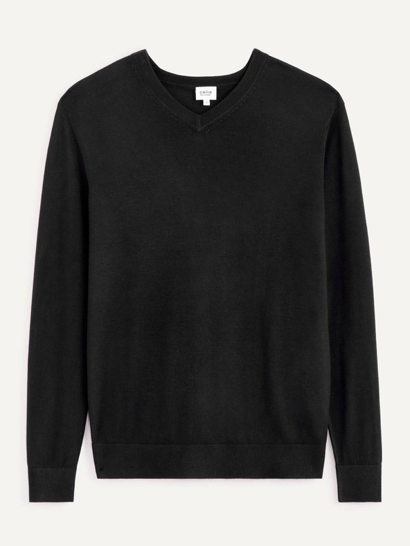 Celio Мъжки черен пуловер Celio Befisrtv