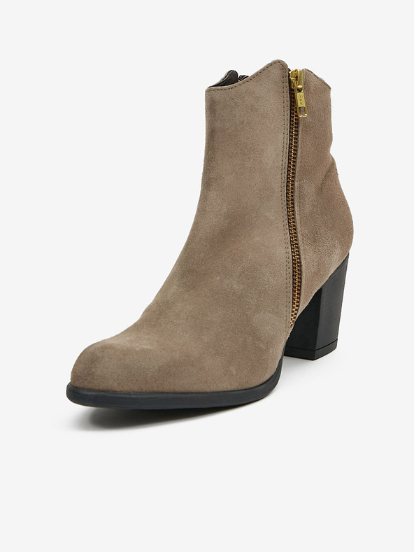 Ojju Сиви дамски велурени боти OJJU